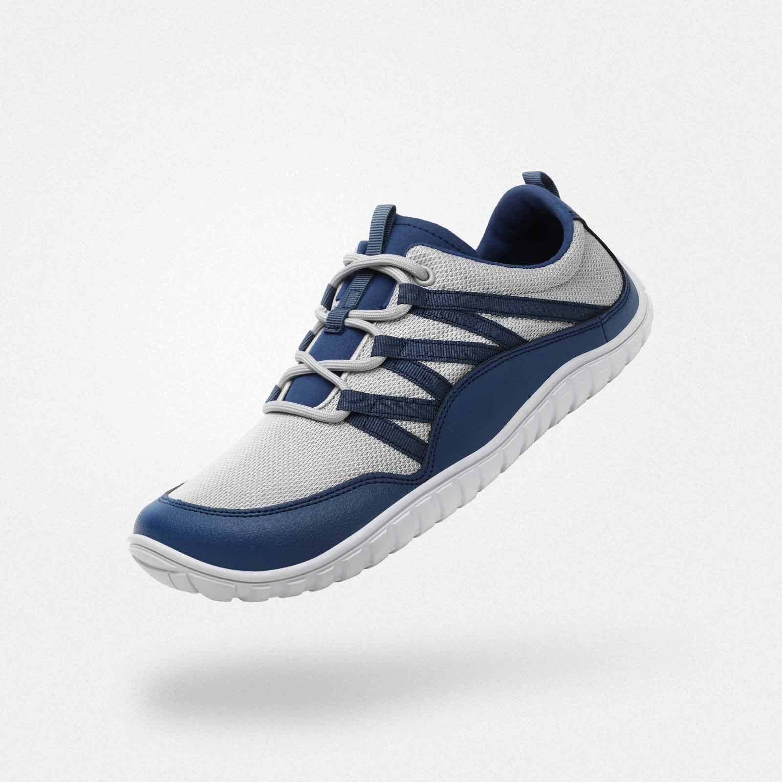 フォアステップ I カジュアルスニーカー（ダークブルー）。落ち着いたダークブルーがスマートな、オフィスカジュアルやちょっとしたお出かけに最適。