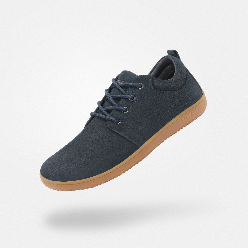 ドリーム I ユニセックス オフィスカジュアル 靴（ブルー）。ビジカジやスマートカジュアルなシーンで活躍する、洗練されたデザインのビジネススニーカー。