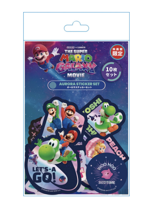 【訂貨】The Super Mario Galaxy Movie 劇場限定商品 - 幻彩貼紙 10pcs