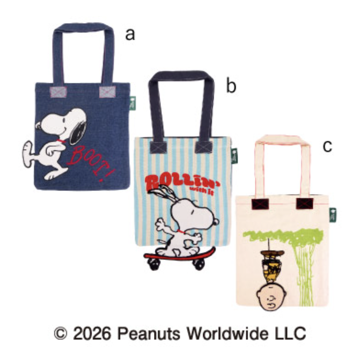 【預訂 | 8月】Snoopy in Ginza 銀座展 2026 - 牛仔刺繡系列 手挽袋（Patchwork）