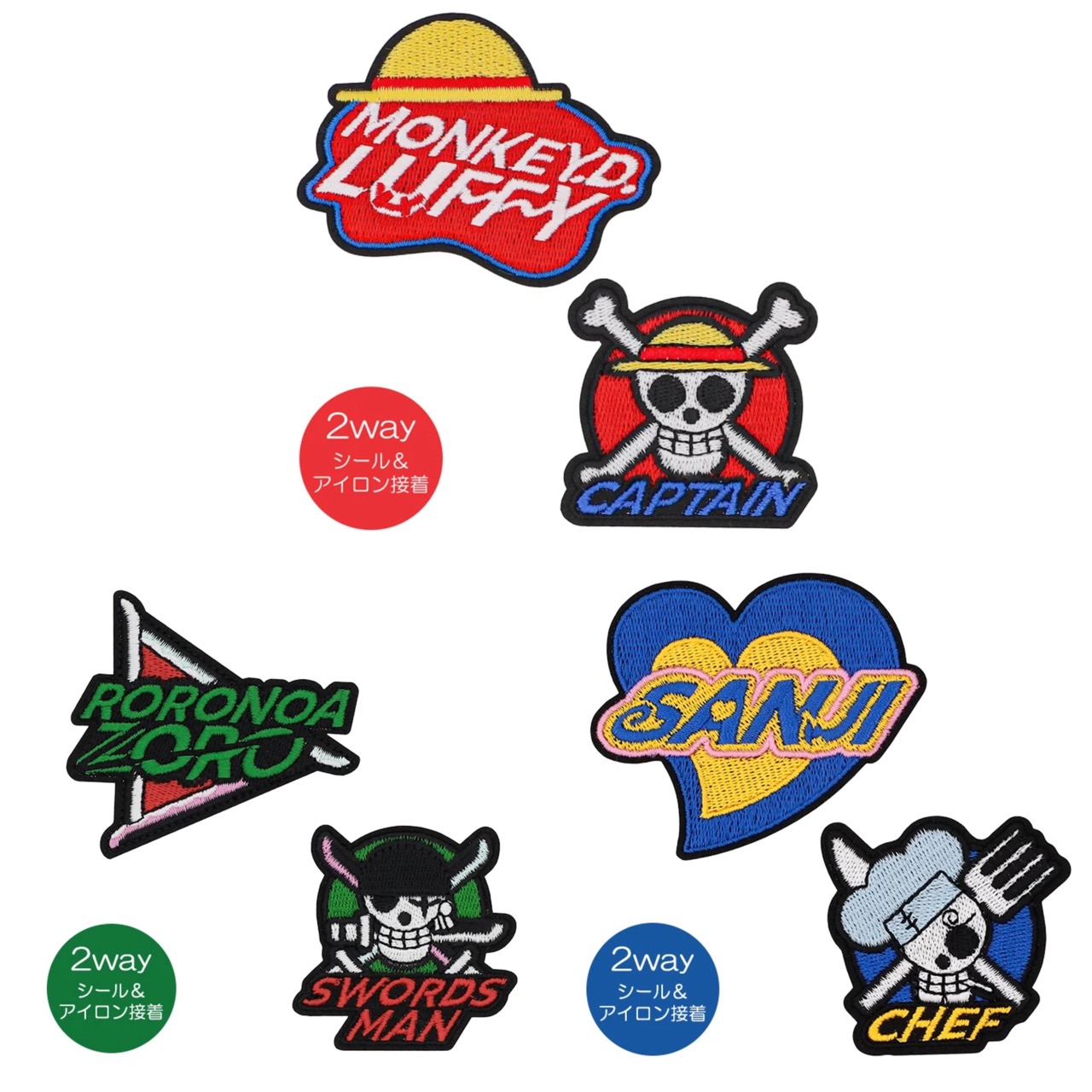 【訂貨】USJ ONE PIECE Premier Summer 2026 海賊王 - 刺繡熨燙布章 布貼（路飛 索隆 山治）