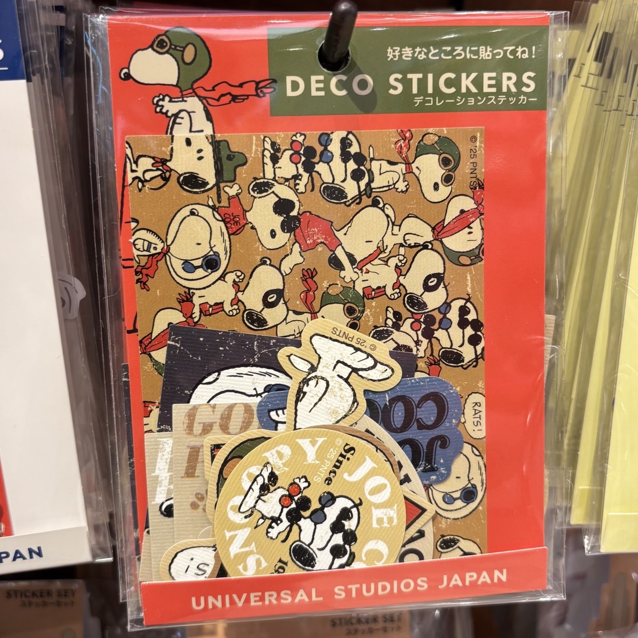 【訂貨】USJ Snoopy 貼紙套裝 Sticker Set 10pcs - Joe Cool & Flying Ace