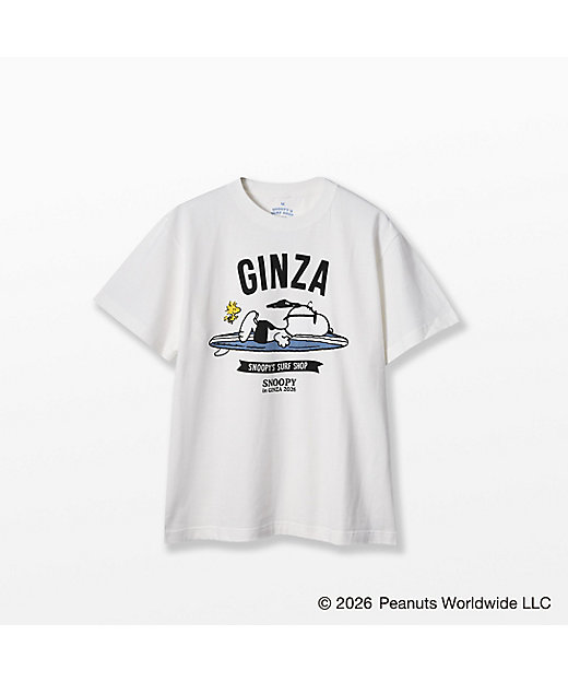 【預訂｜8月】Snoopy in Ginza 銀座展 2026 - SNOOPY’S SURF SHOP Tshirt ( Ginza Snoopy 滑浪)