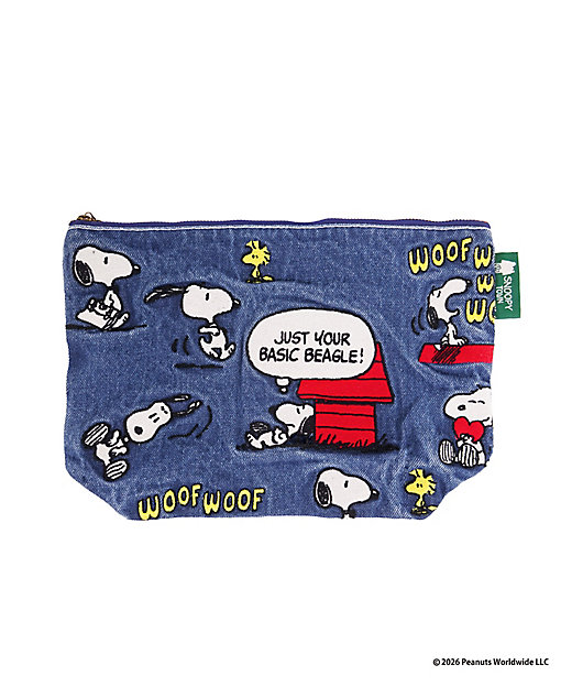 【預訂 | 8月】Snoopy in Ginza 銀座展 2026 - 牛仔刺繡系列 大收納袋