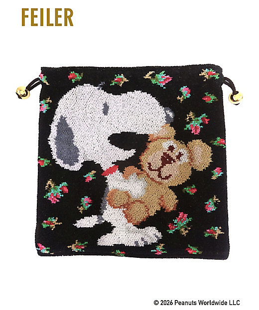 【預訂｜8月】Snoopy in Ginza 銀座展 2026 - FEILER 毛巾 - Bear 索繩袋