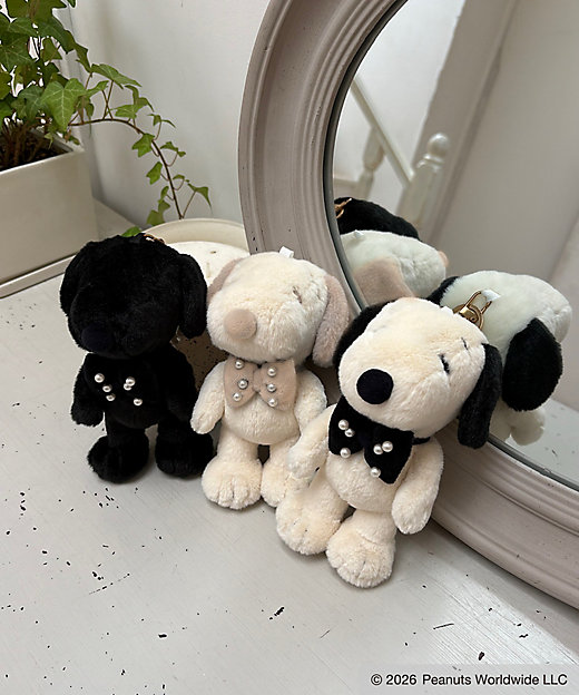 【預訂｜8月】Snoopy in Ginza 銀座展 2026 - MIIA Snoopy Ribbon Charm Pouch 掛飾公仔