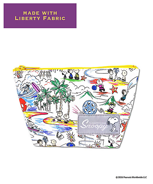 【預訂｜8月】Snoopy in Ginza 銀座展 2026 - Snoopy x Liberty Fabrics Sunny Holiday 化妝袋