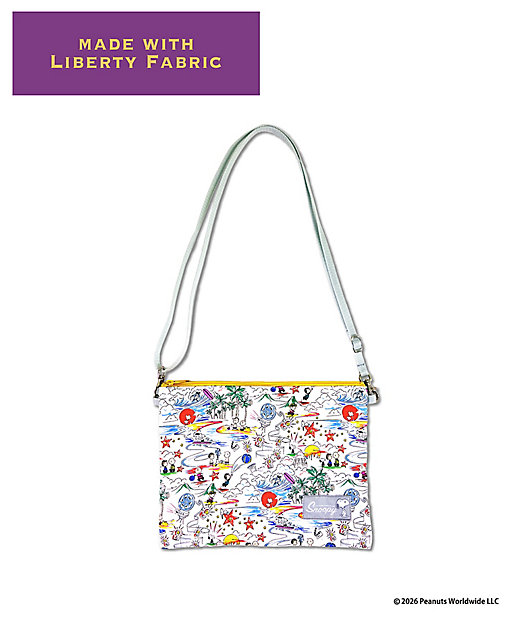 【預訂｜8月】Snoopy in Ginza 銀座展 2026 - Snoopy x Liberty Fabrics SUNNY HOLIDAY 斜揹袋 單肩包