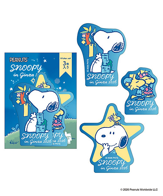 【預訂｜8月】Snoopy in Ginza 銀座展 2026 七夕系列 - 貼紙3枚