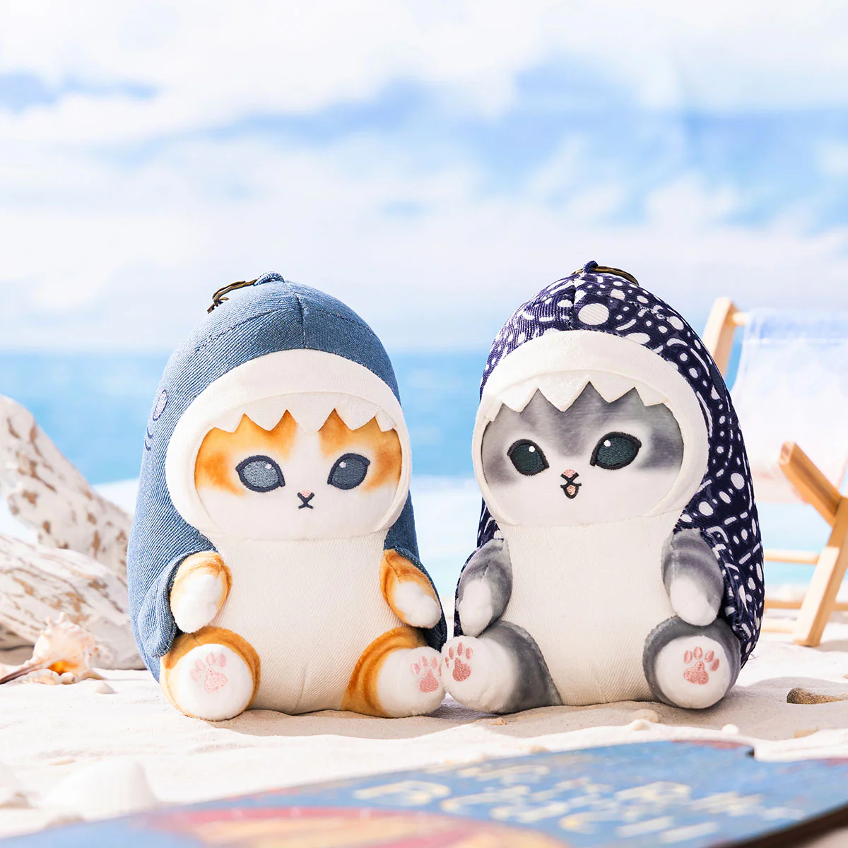 【訂貨】Mofusand BOARD SHARK! 牛仔鯊魚貓吊飾 公仔掛飾
