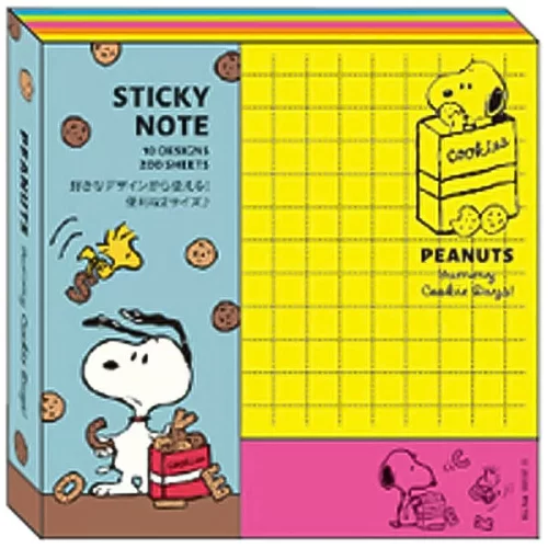 【訂貨】Peanuts Snoopy Yummy Cookie Days Sticky Note 螢光便利貼