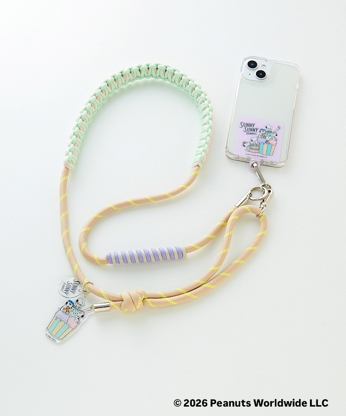 【預訂｜9月】Umeda Snoopy Fest. 2026 阪急展限定 -  macaroni edge x Snoopy 手機掛繩連貼片