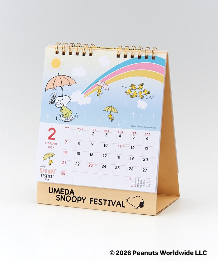Umeda Snoopy Fest. 2026 Limited Edition -
Desktop Calendar 2027