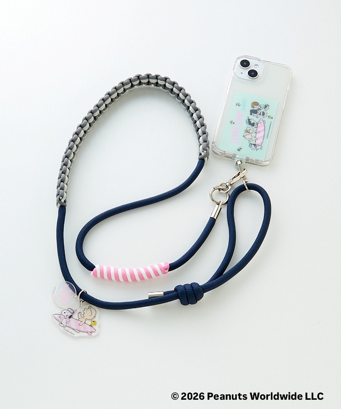 【預訂｜9月】Umeda Snoopy Fest. 2026 阪急展限定 -  macaroni edge x Snoopy 手機掛繩連貼片