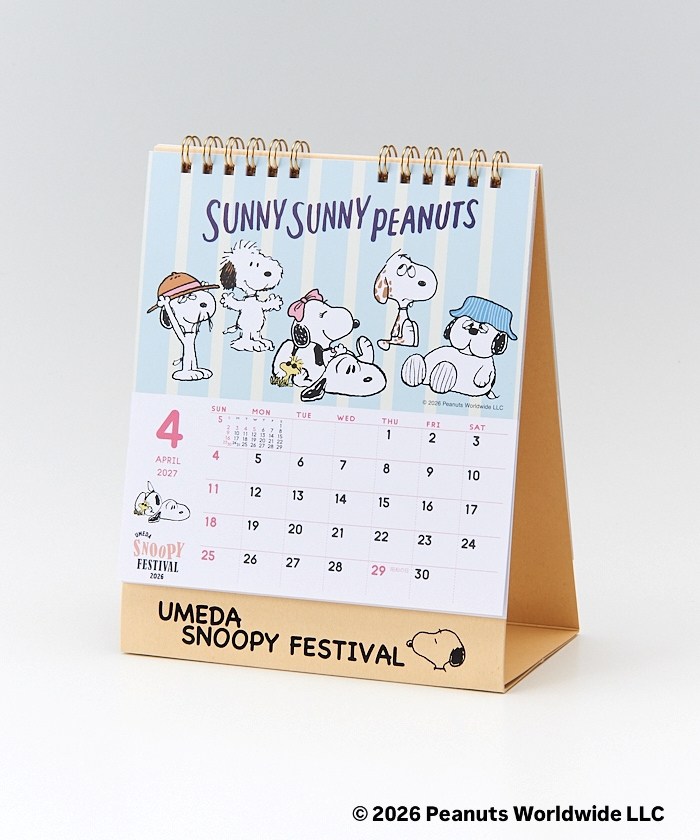 Umeda Snoopy Fest. 2026 Limited Edition -
Desktop Calendar 2027