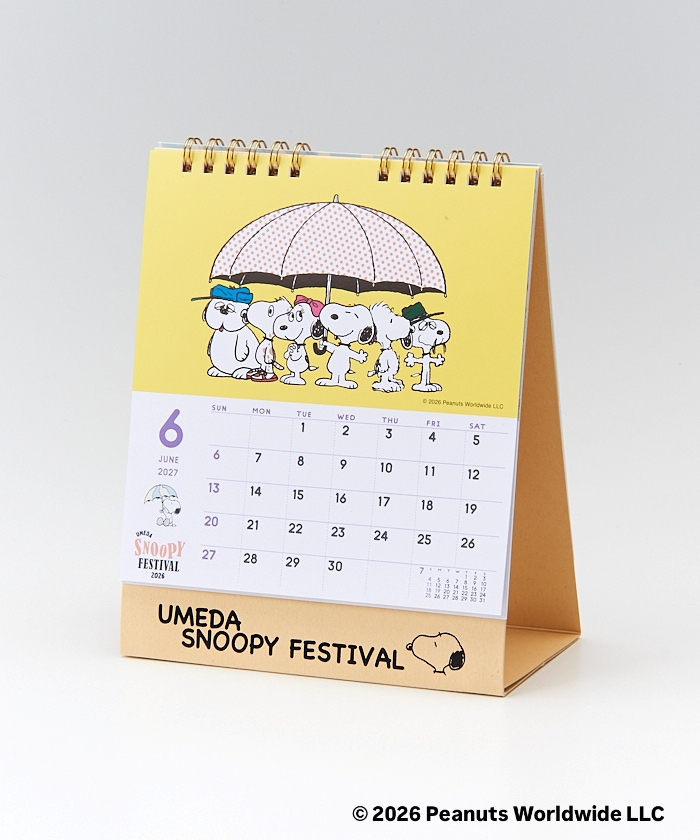 Umeda Snoopy Fest. 2026 Limited Edition -
Desktop Calendar 2027