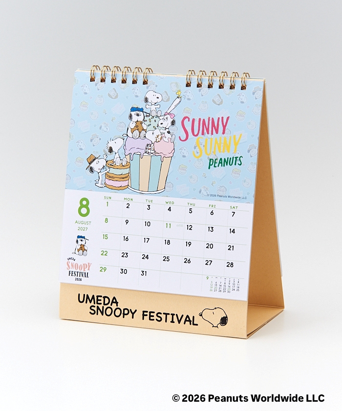 Umeda Snoopy Fest. 2026 Limited Edition -
Desktop Calendar 2027
