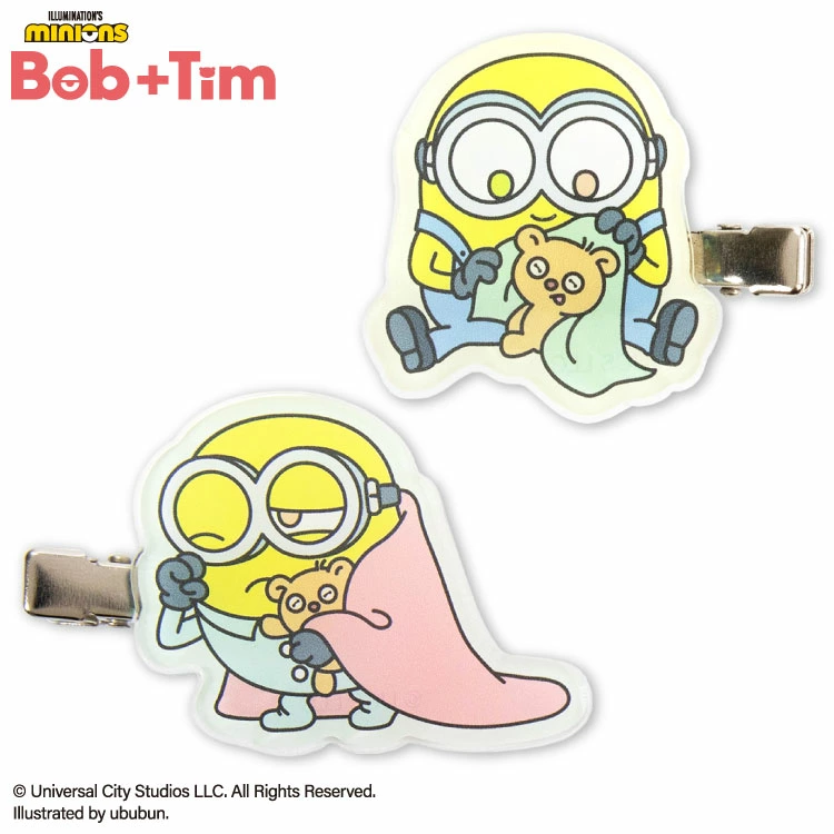 【訂貨】MINIONS Bob+Tim 前髮夾 2pcs