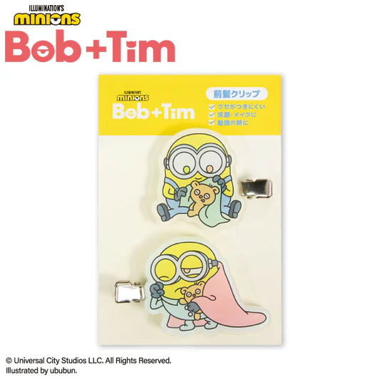 【訂貨】MINIONS Bob+Tim 前髮夾 2pcs