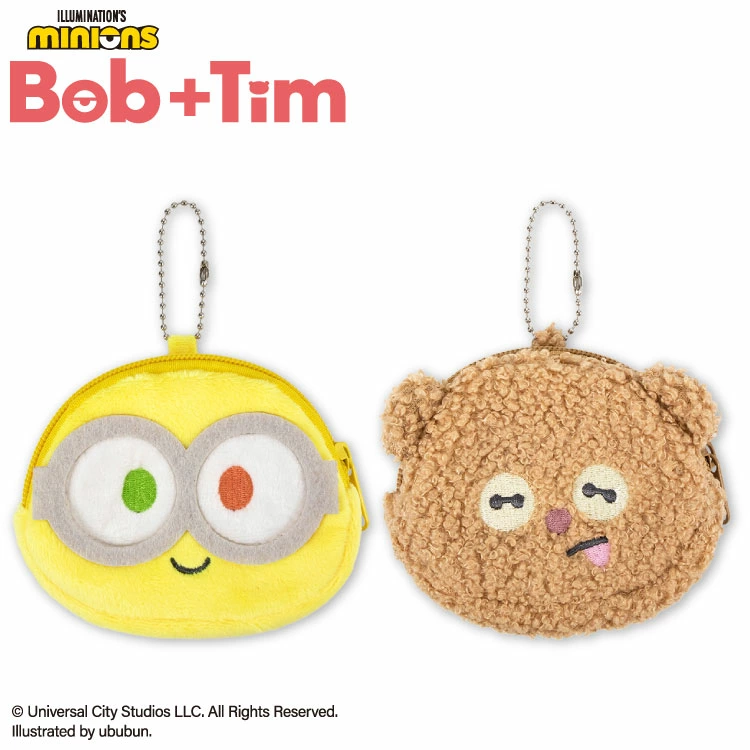 【訂貨】Minions Bob & Tim Die-Cut Pouch 散銀包 掛飾