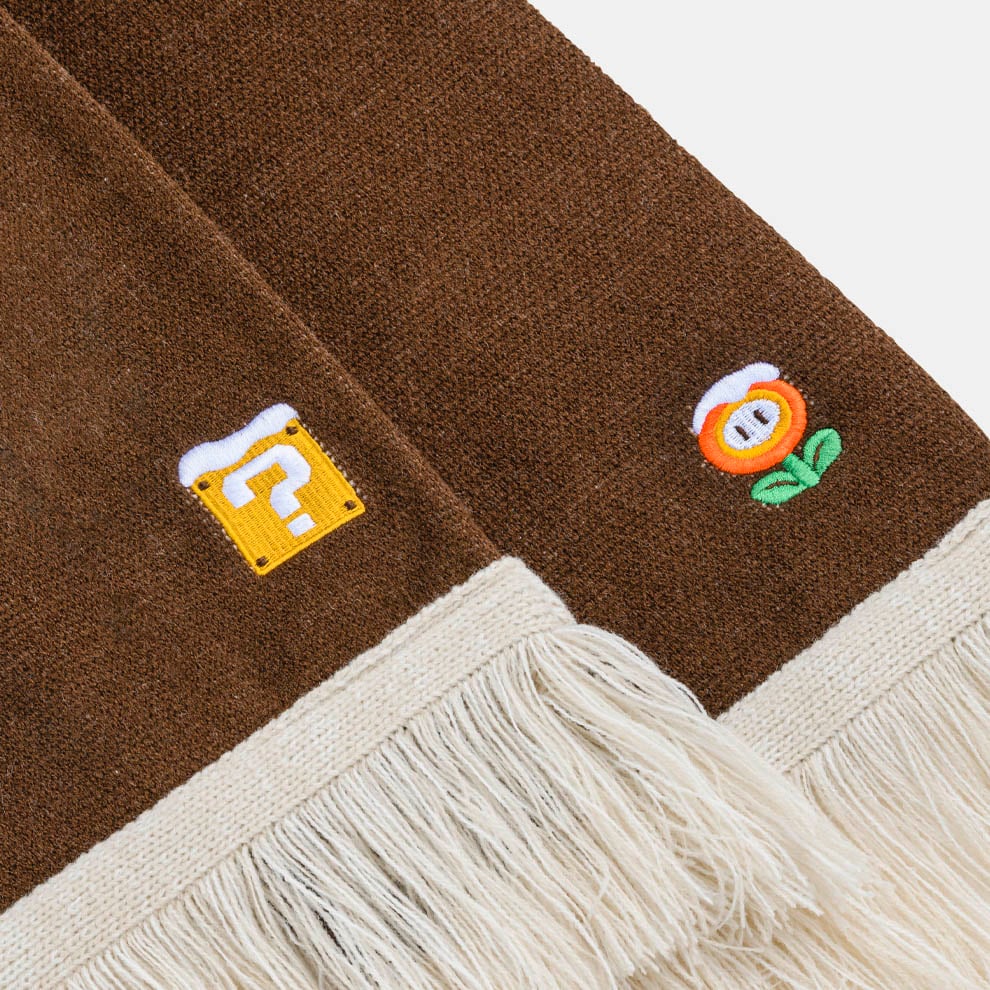 【訂貨】任天堂專門店 冬天系列 - 問號方塊 火花 針織頸巾