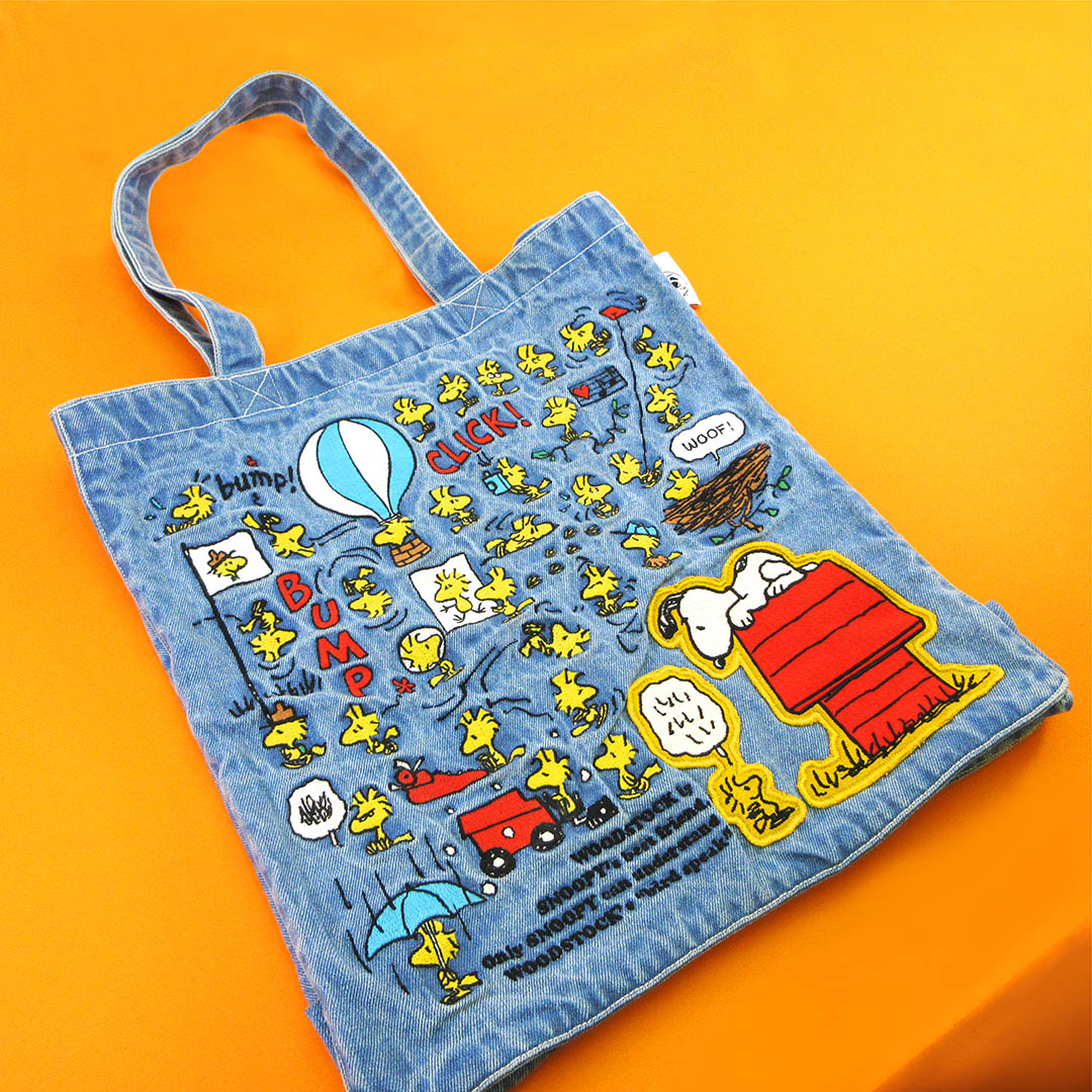 【訂貨】Woodstock Fair 胡士托75週年紀念系列 - 牛仔刺繡手提袋 Tote Bag