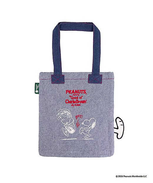 【預訂 | 8月】Snoopy in Ginza 銀座展 2026 - 牛仔刺繡系列 手挽袋 A4 Tote Bag（Patchwork）