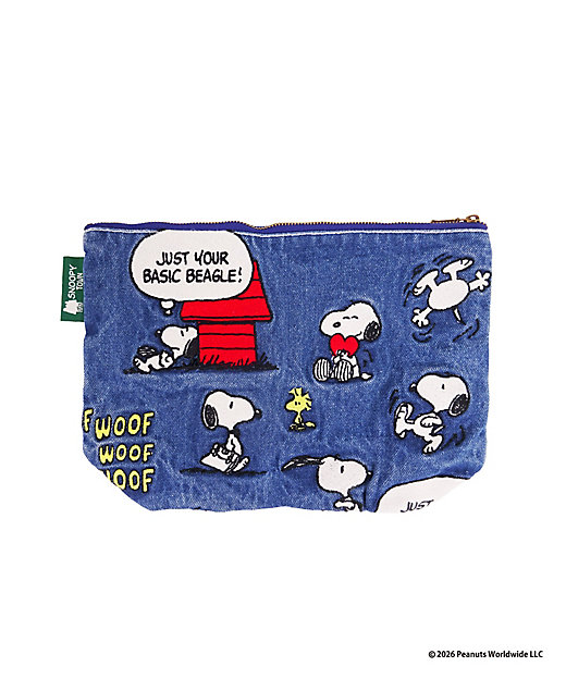【預訂 | 8月】Snoopy in Ginza 銀座展 2026 - 牛仔刺繡系列 大收納袋