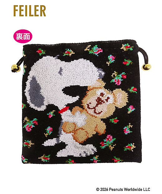 【預訂｜8月】Snoopy in Ginza 銀座展 2026 - FEILER 毛巾 - Bear 索繩袋