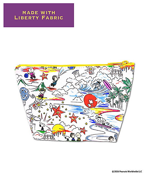 【預訂｜8月】Snoopy in Ginza 銀座展 2026 - Snoopy x Liberty Fabrics Sunny Holiday 化妝袋