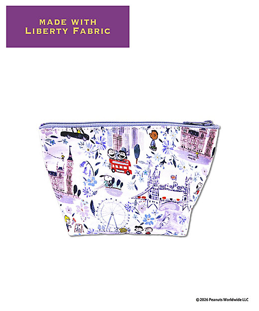 【預訂｜8月】Snoopy in Ginza 銀座展 2026 - Snoopy x Liberty Fabrics LONDON 化妝袋