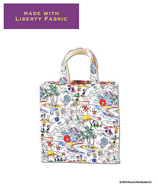 【預訂｜8月】Snoopy in Ginza 銀座展 2026 - Snoopy x Liberty Fabrics SUNNY HOLIDAY 手挽袋 (S)
