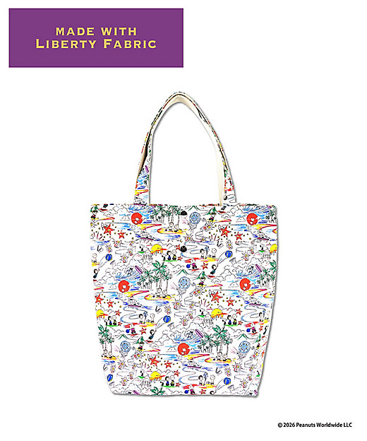 【預訂｜8月】Snoopy in Ginza 銀座展 2026 - Snoopy x Liberty Fabrics SUNNY HOLIDAY 手挽袋 (M)