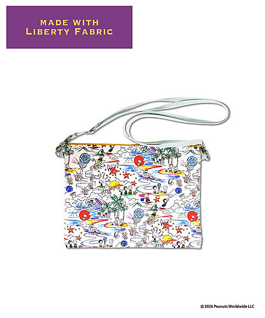 【預訂｜8月】Snoopy in Ginza 銀座展 2026 - Snoopy x Liberty Fabrics SUNNY HOLIDAY 斜揹袋 單肩包