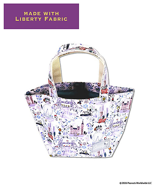 【預訂｜8月】Snoopy in Ginza 銀座展 2026 - Snoopy x Liberty Fabrics LONDON 手挽袋 午餐袋