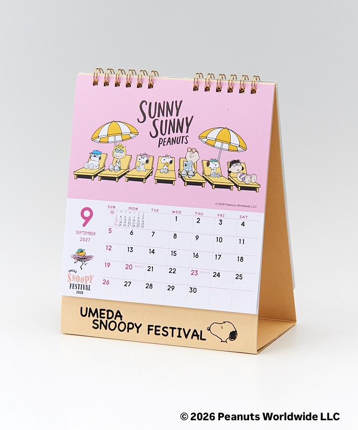 Umeda Snoopy Fest. 2026 Limited Edition -
Desktop Calendar 2027