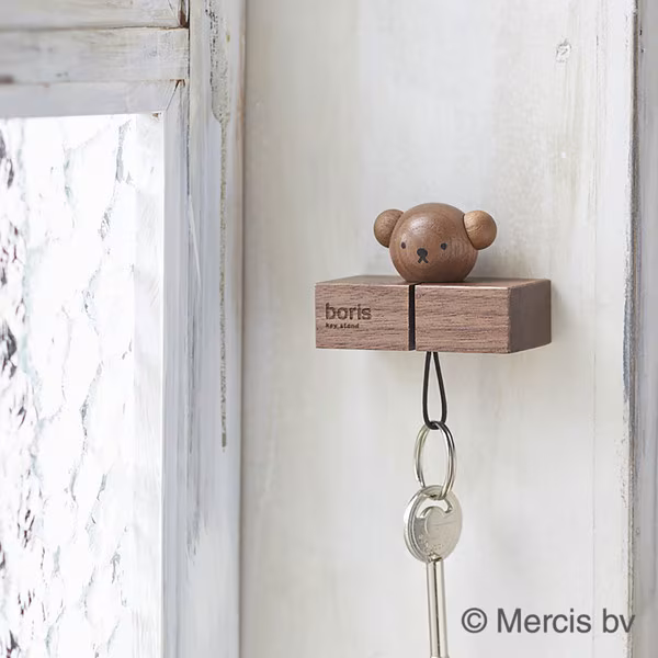 Miffy & Boris Natural Wood Magnetic Keychain Key Hook