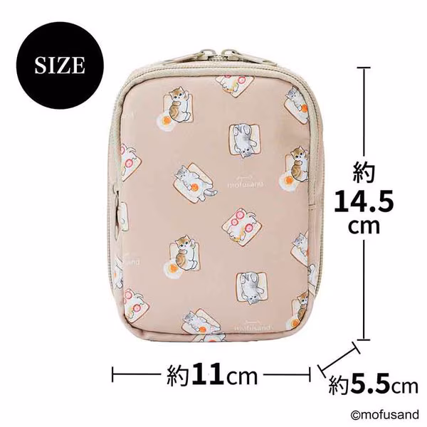Mofusand Double-Layer Standing Organizer / Makeup Pouch