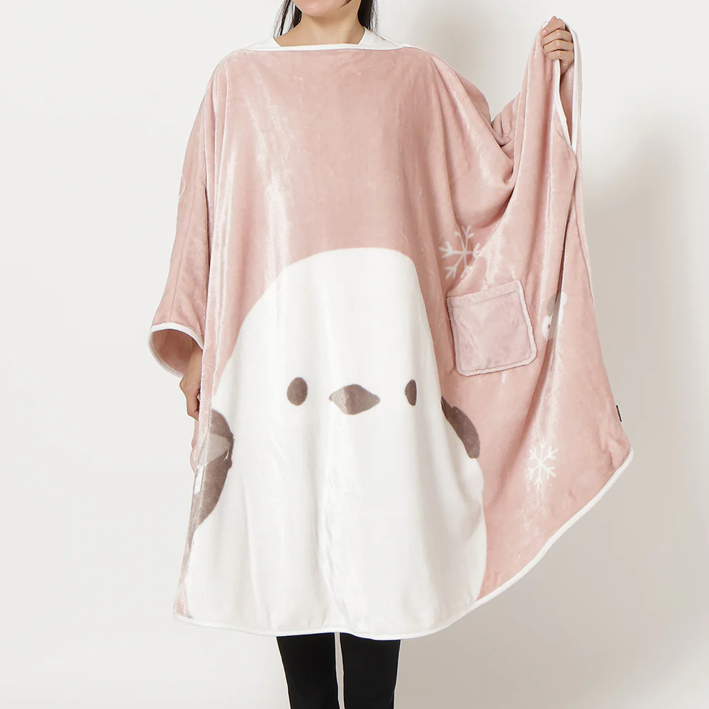 【訂貨】可愛動物可穿式毛毯 - 長尾山雀 / 史納莎