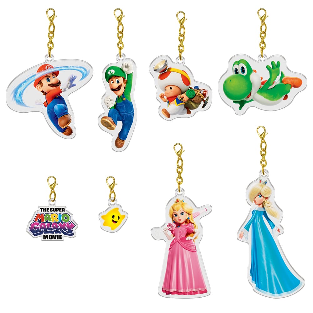 【訂貨】The Super Mario Galaxy Movie 劇場限定商品 - Acrylic Bag Charm 鑰匙扣