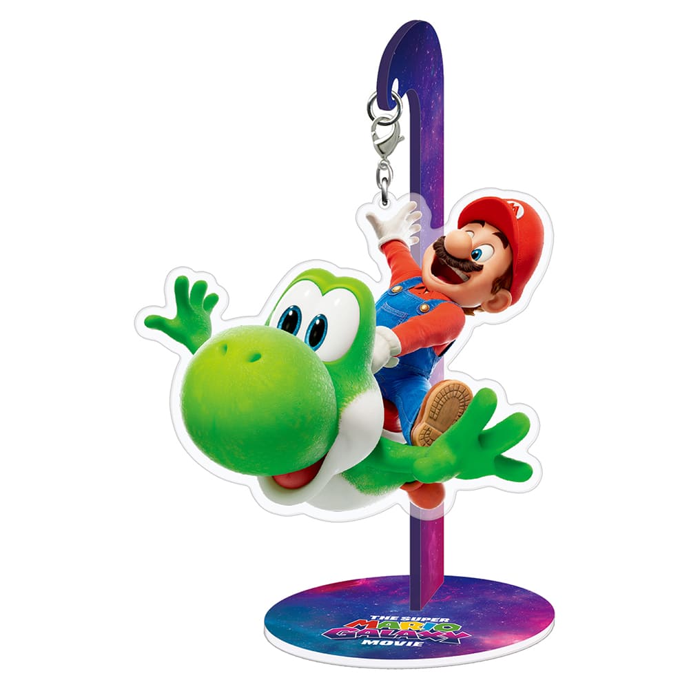 【訂貨】The Super Mario Galaxy Movie 劇場限定商品 - Mario & Yoshi 亞加力 吊飾立牌擺設