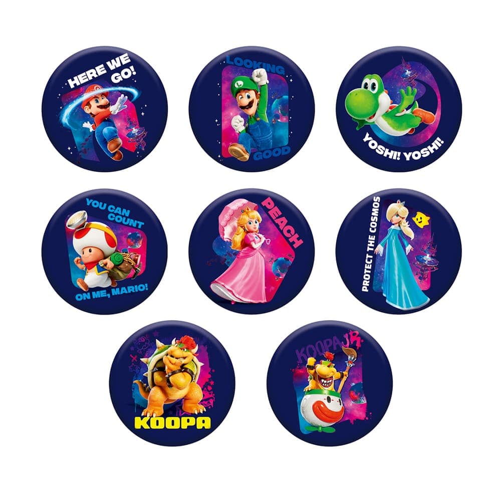 【訂貨】The Super Mario Galaxy Movie 劇場限定商品 - 圓形襟章（隨機1款）