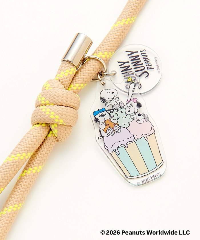 【預訂｜9月】Umeda Snoopy Fest. 2026 阪急展限定 -  macaroni edge x Snoopy 手機掛繩連貼片