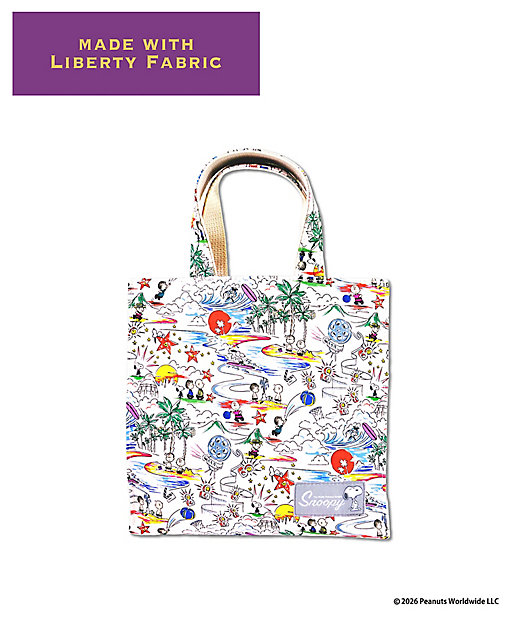 【預訂｜8月】Snoopy in Ginza 銀座展 2026 - Snoopy x Liberty Fabrics SUNNY HOLIDAY 手挽袋 (S)