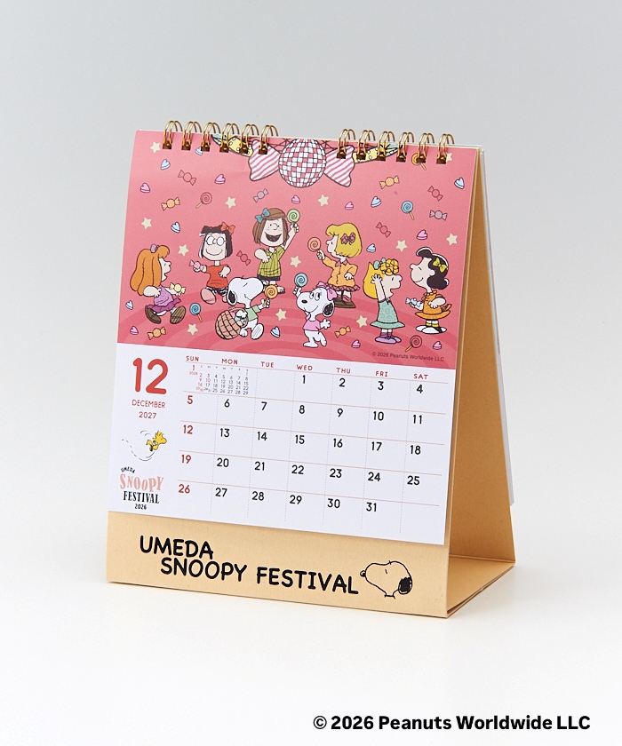 Umeda Snoopy Fest. 2026 Limited Edition -
Desktop Calendar 2027