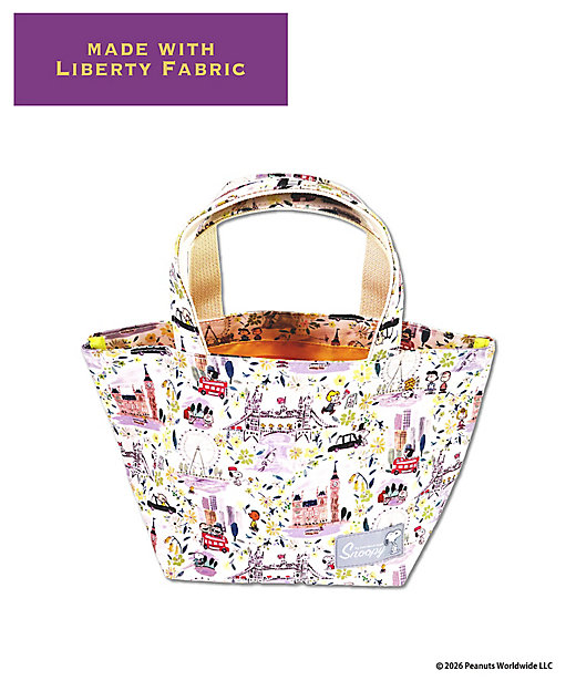 【預訂｜8月】Snoopy in Ginza 銀座展 2026 - Snoopy x Liberty Fabrics LONDON 手挽袋 午餐袋