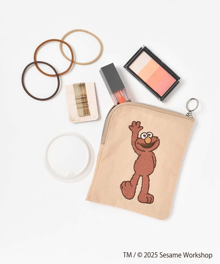 【訂貨】芝麻街 SESAME STREET EMBROIDERY Mini Flat Pouch 
