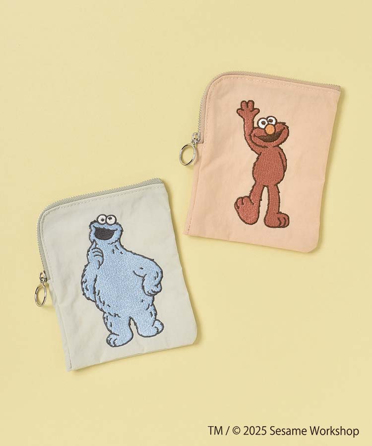 【訂貨】芝麻街 SESAME STREET EMBROIDERY Mini Flat Pouch 