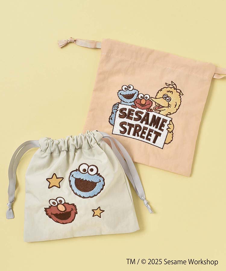 【訂貨】芝麻街 SESAME STREET EMBROIDERY 刺繡索繩袋