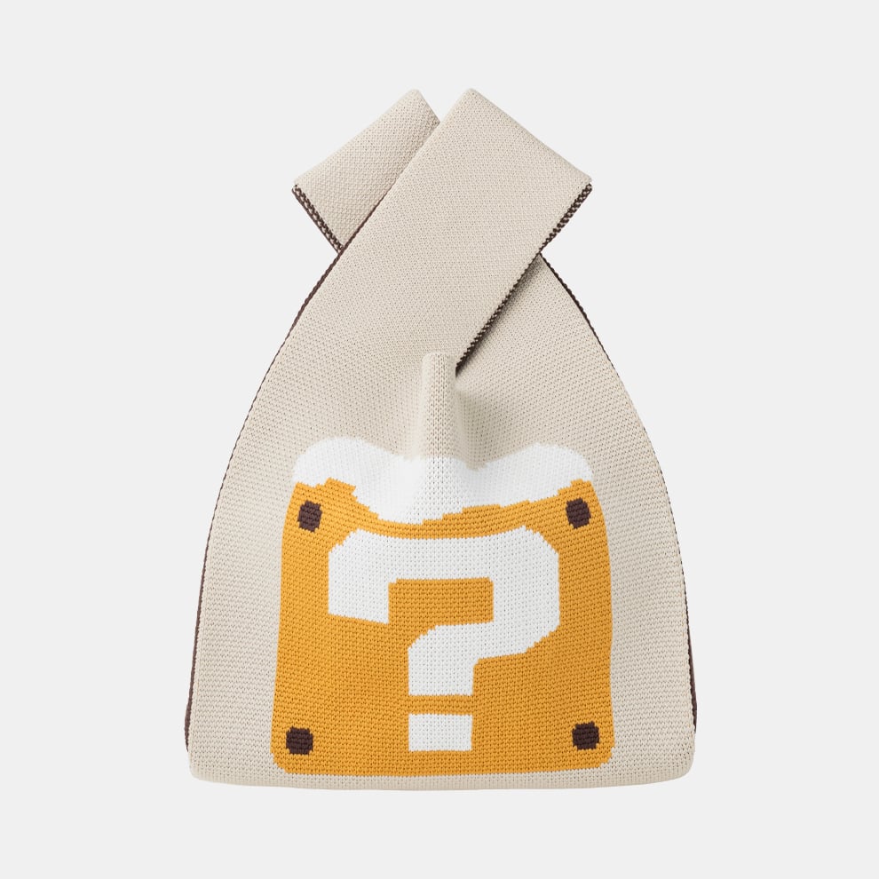 【訂貨】任天堂專門店 冬天系列 - Mario Luigi 問號方塊 針織手提袋